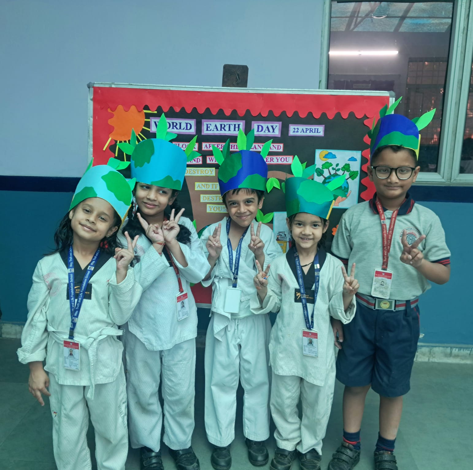 Class II students celebrating Earth Day