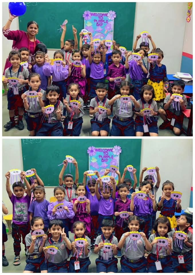 Pre-Nursery student coloring activity